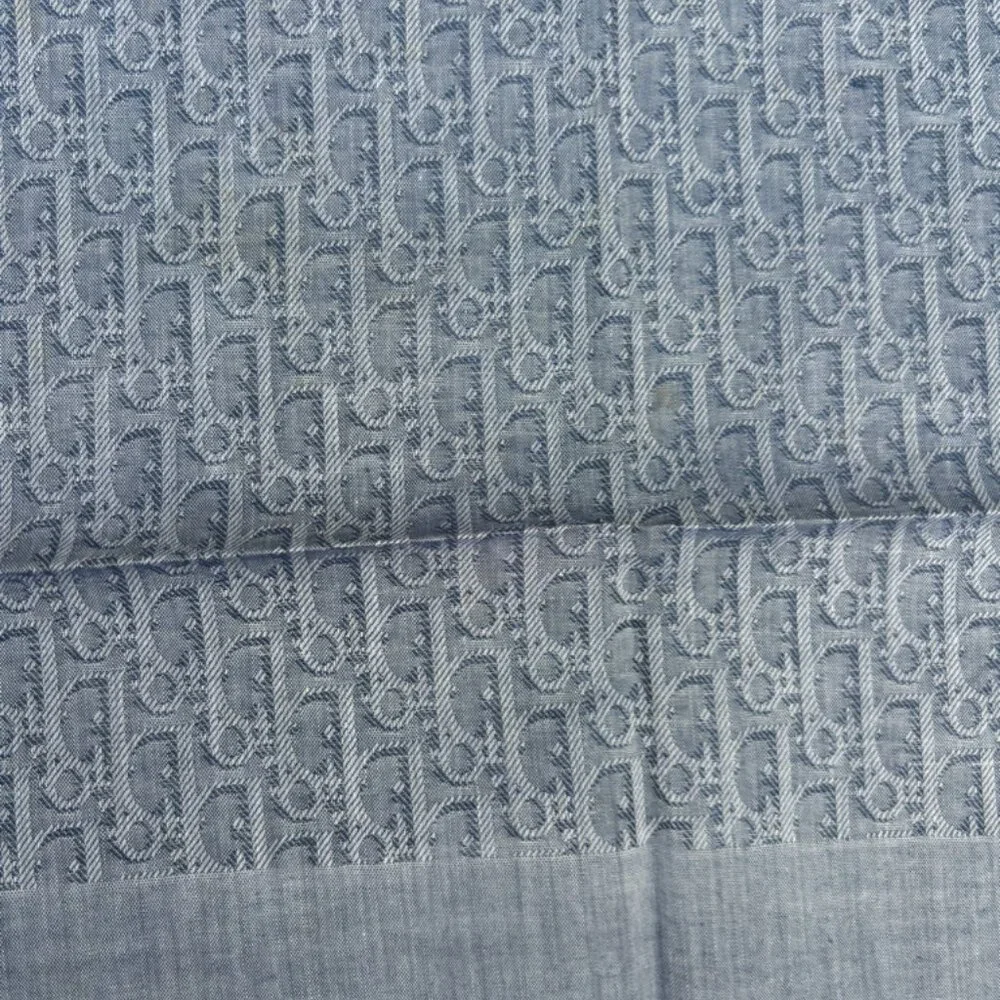 Vintage Christian Dior Blue Monogram Handkerchief